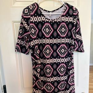 Geometric/tribal mini maternity dress from Pink Blush